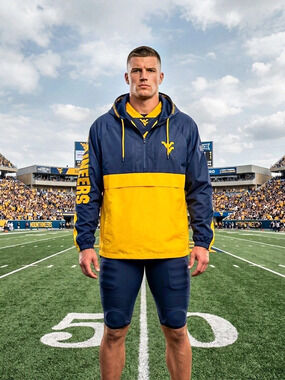 Colosseum West Virginia Mountaineers Pullover Jacket Color Block Pullover Jacket